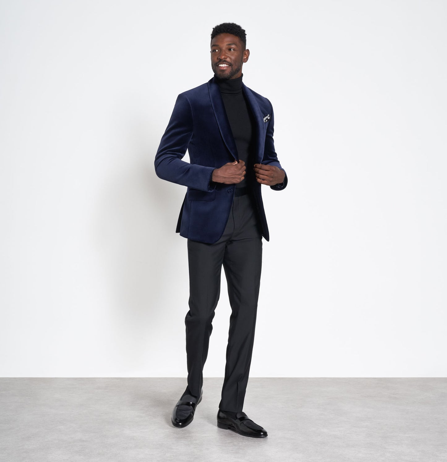 Ocean Velvet Shawl Tuxedo Jacket