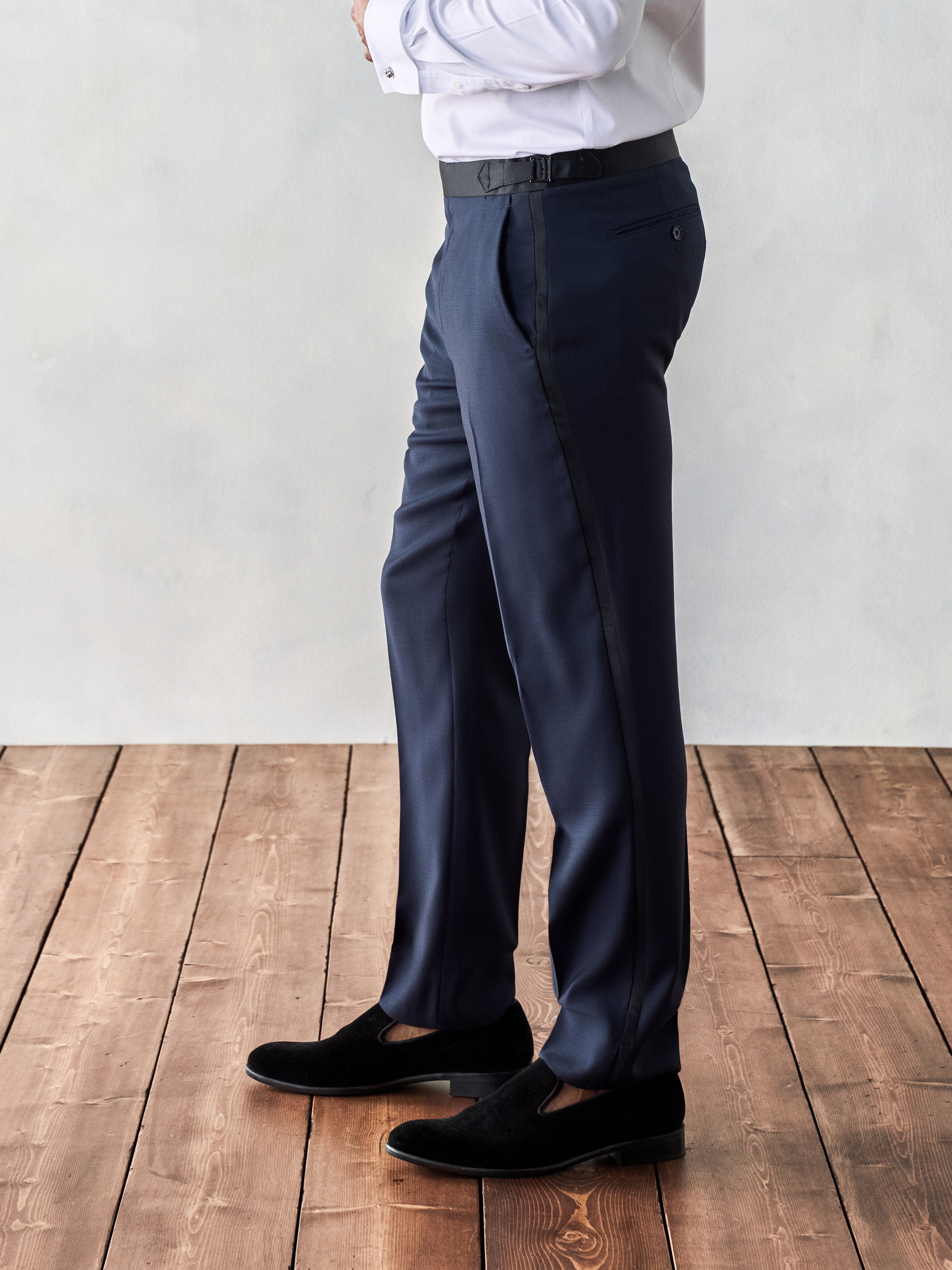 Buy Women Navy Blue Slim Fit Trouser Online in India - Monte Carlo