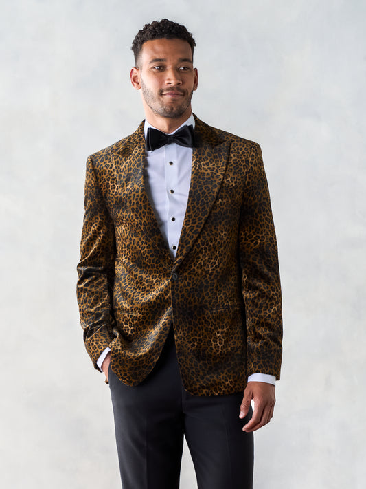 Leopard Velvet Jacket Tuxedo