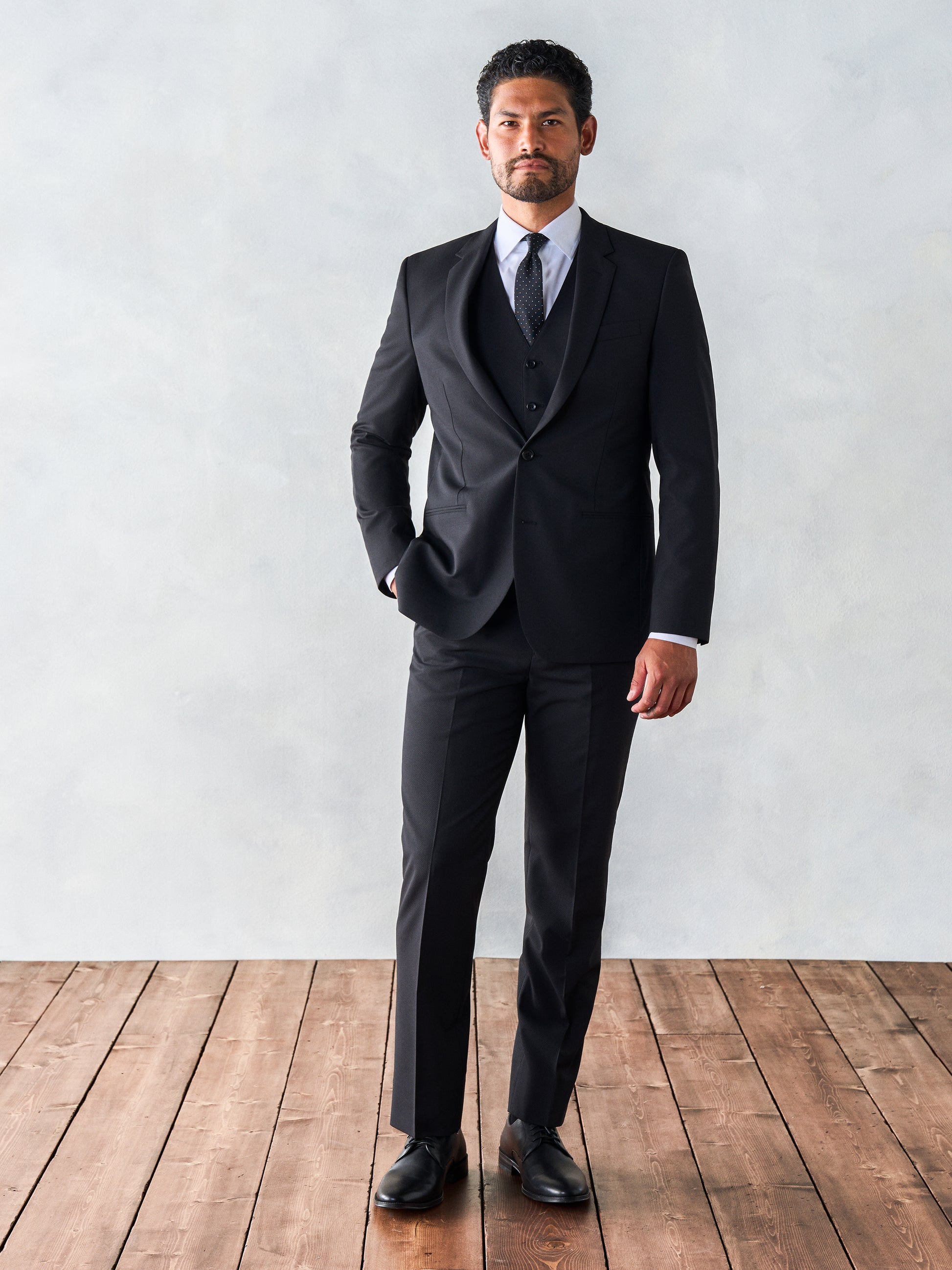 Stretch Wool Black Suit Vest – The Black Tux - Buy New