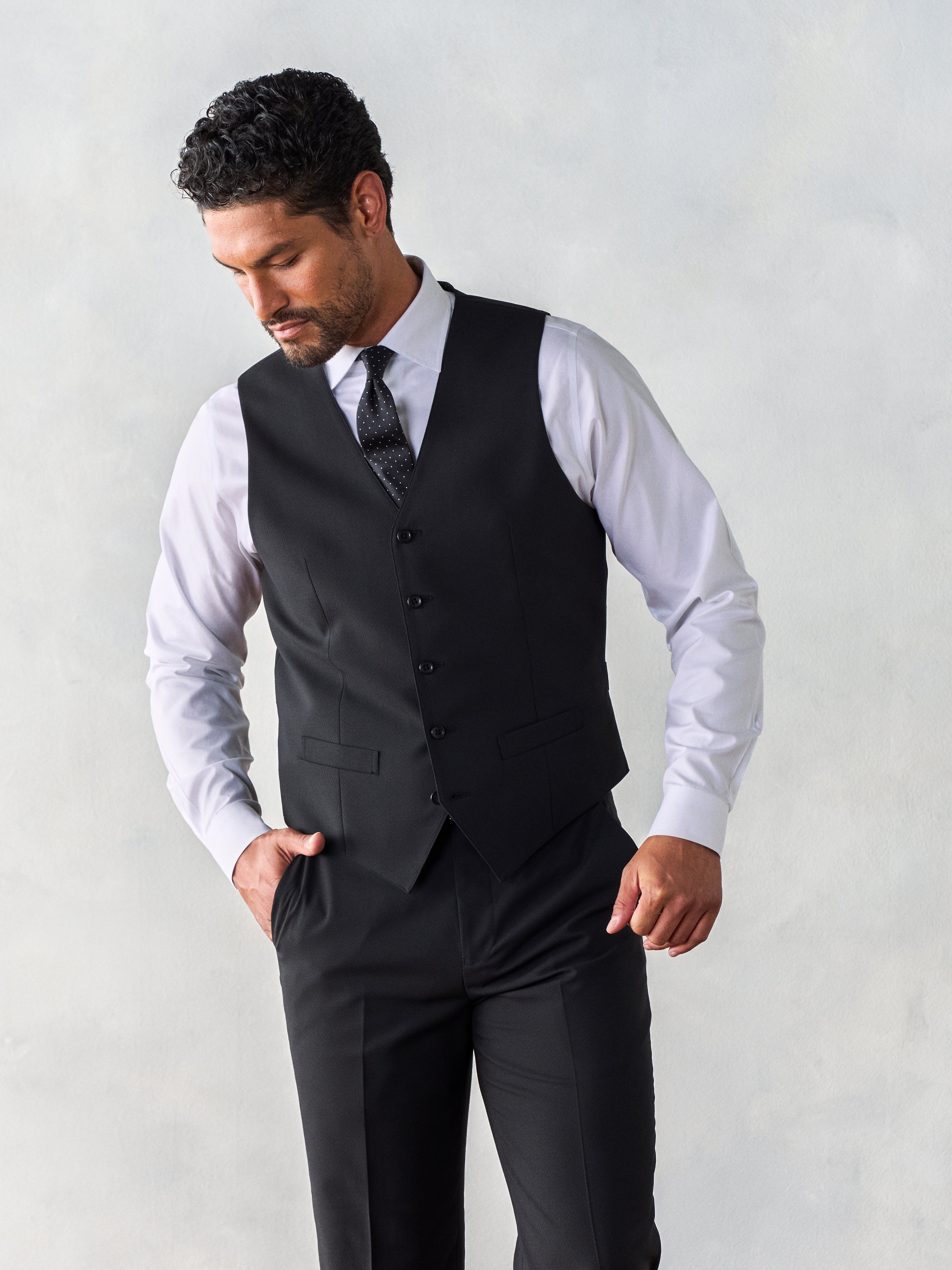 Black hot sale tuxedo vest