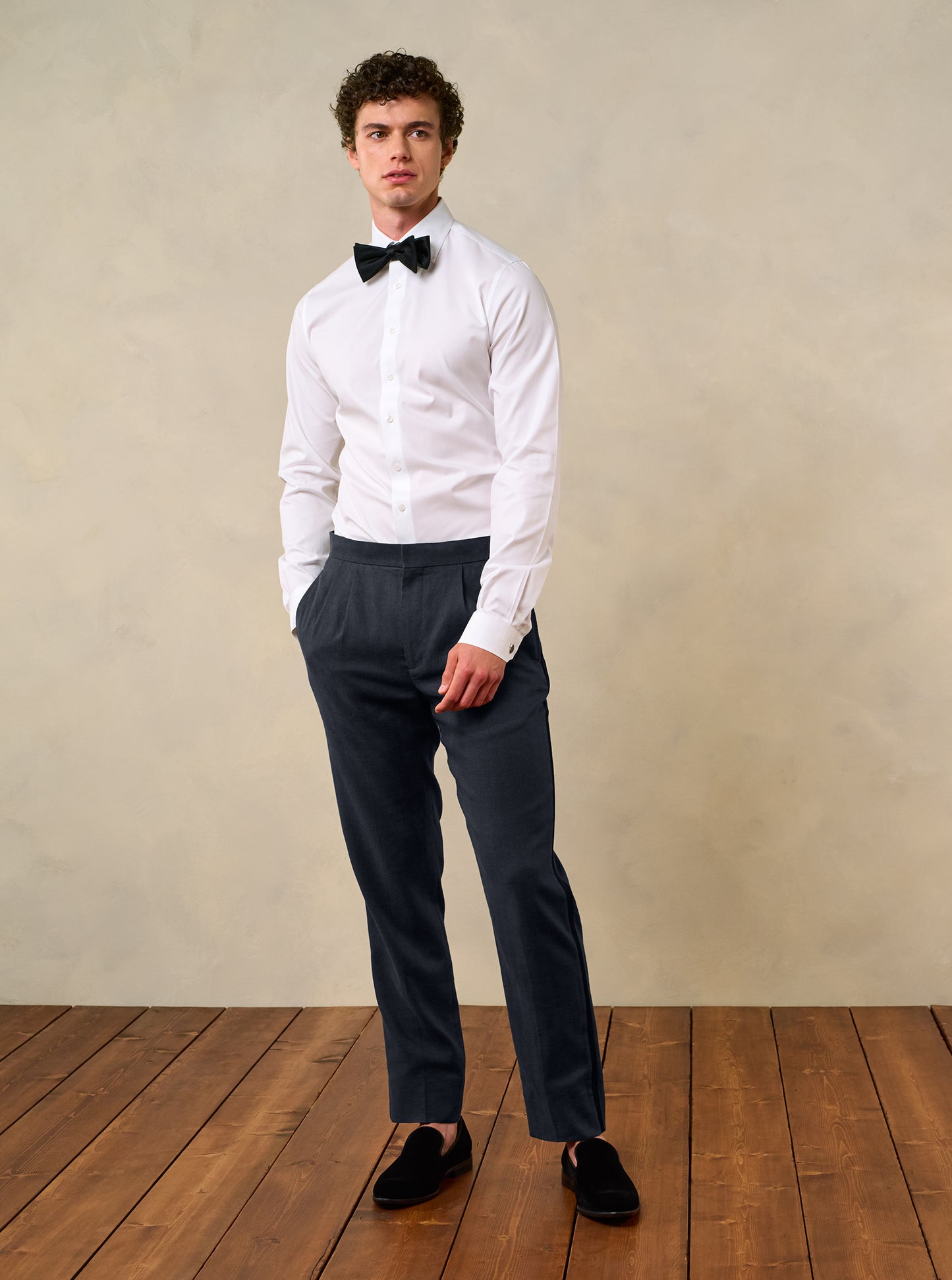 Shadow Black Linen Tuxedo Pants - The Black Tux - Buy New