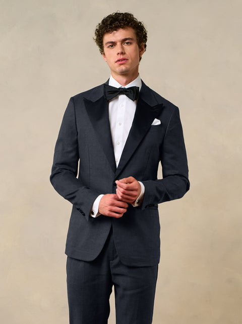 Shadow Black Linen Tuxedo