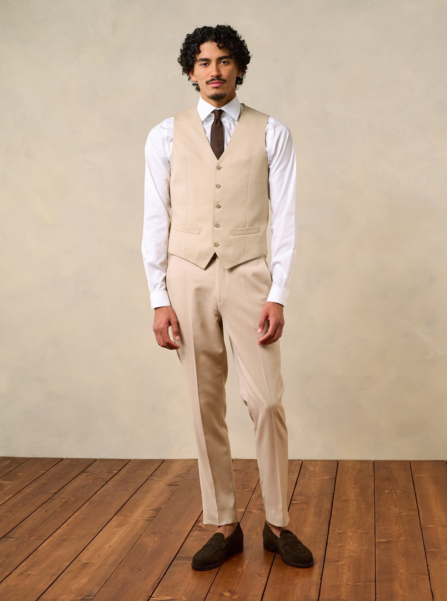 Beige Suit Pants