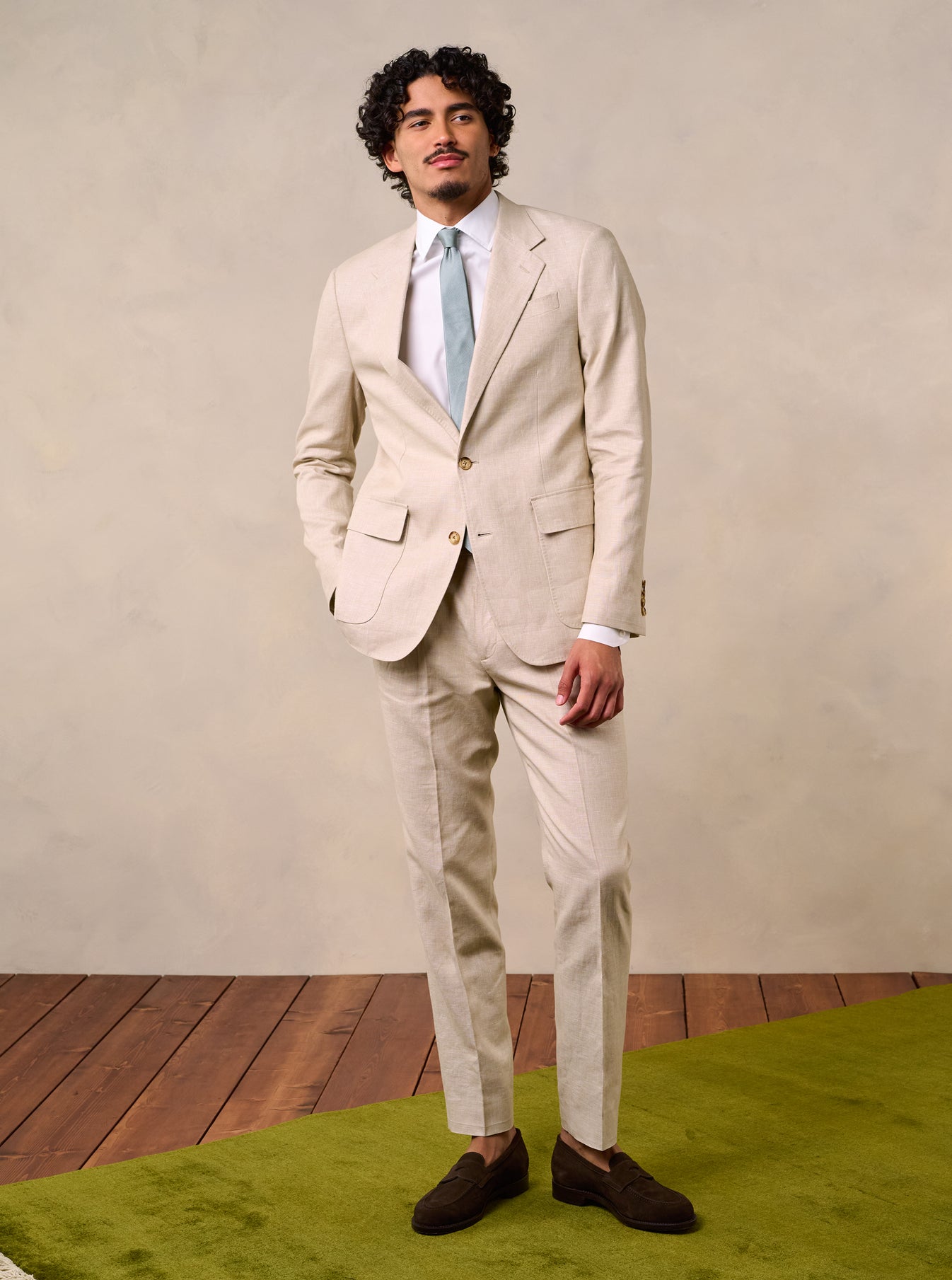 Mojave Tan Linen Suit