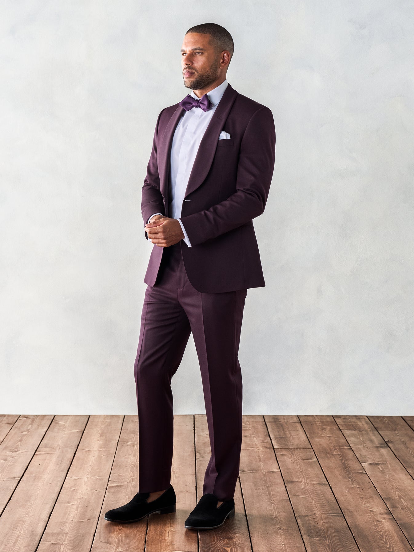 Plum Shawl Tuxedo Jacket