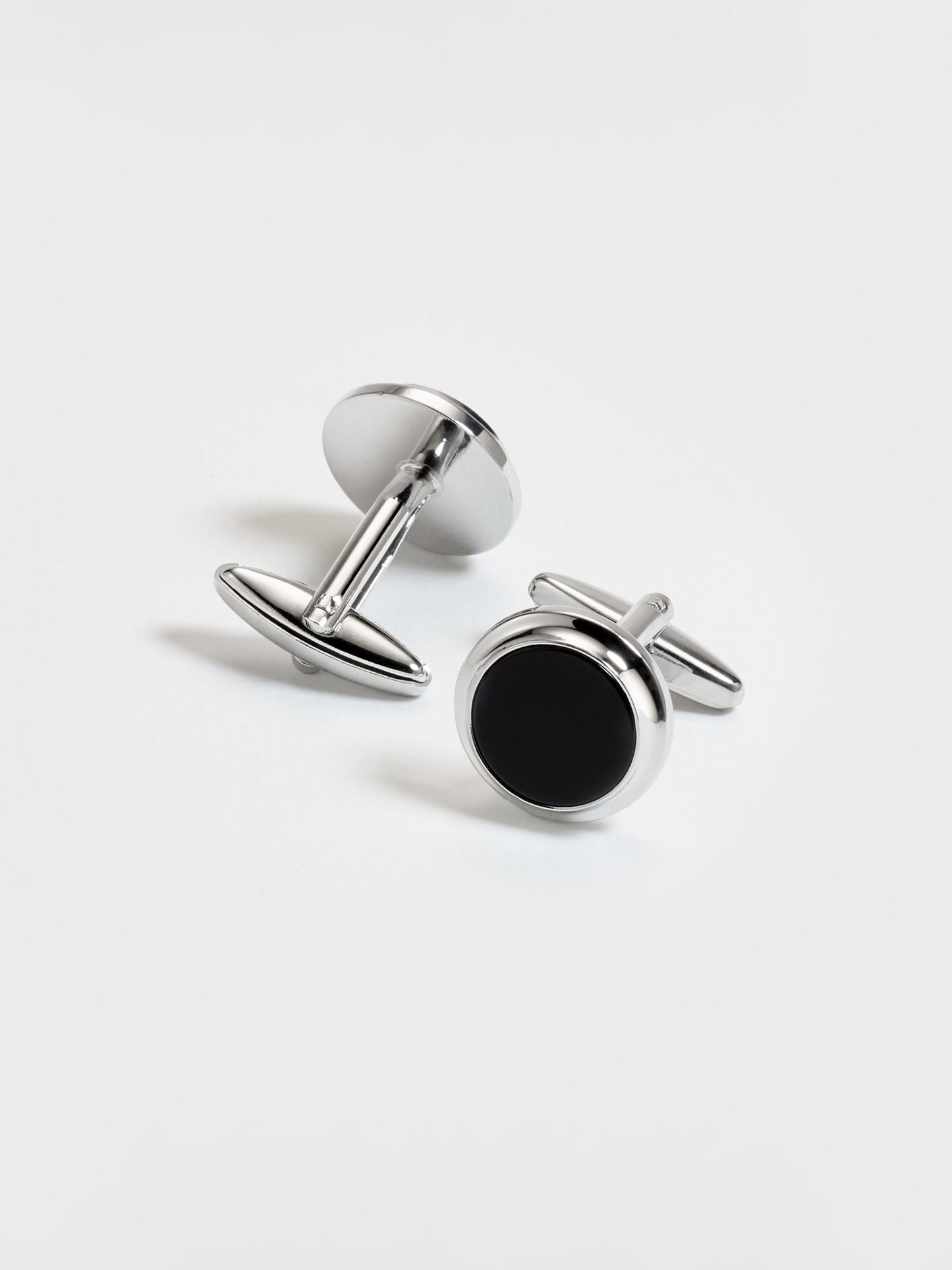 Silver Onyx Cufflinks - The Black Tux - Buy New