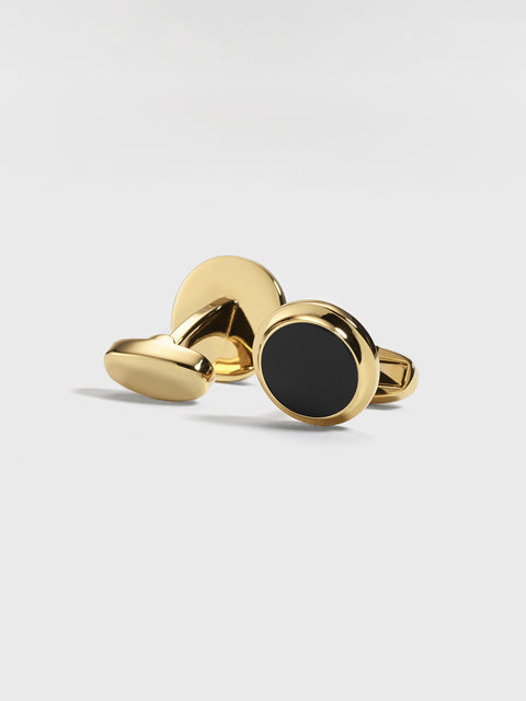 Gold Onyx Cufflinks