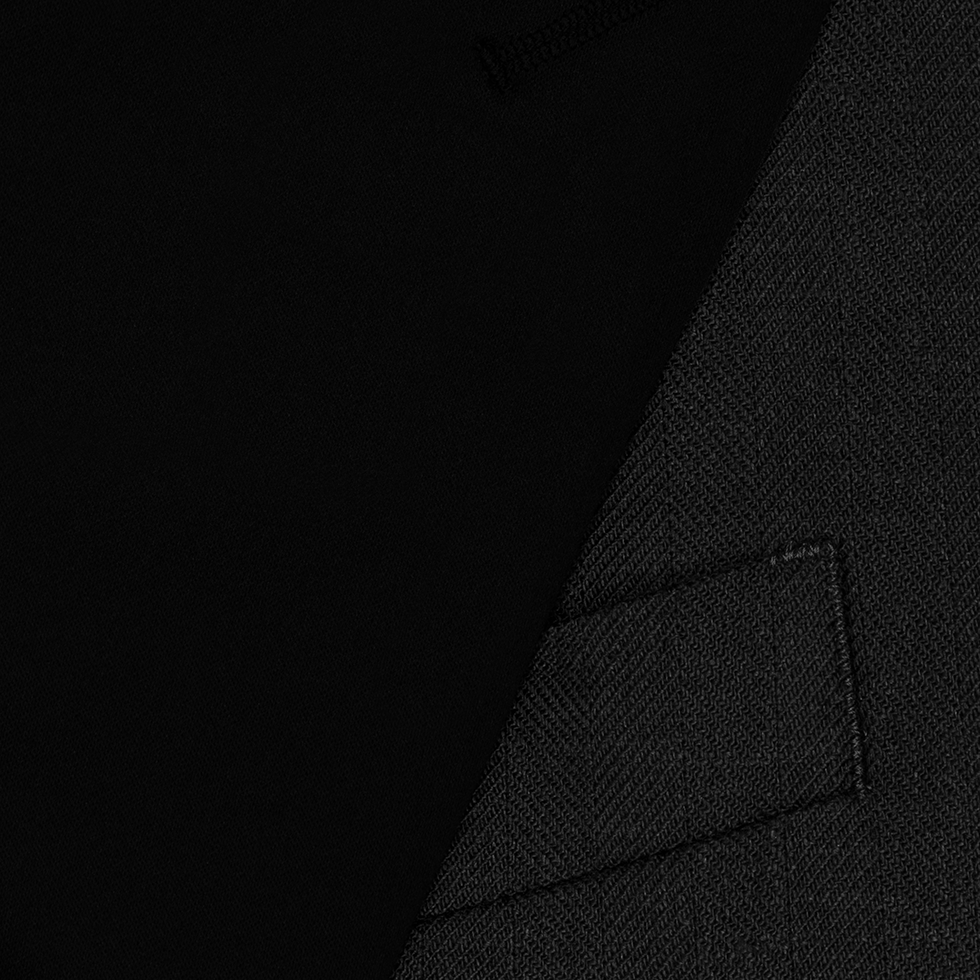 Shadow Black Linen Tuxedo Jacket
