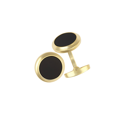 Gold Onyx Cufflinks