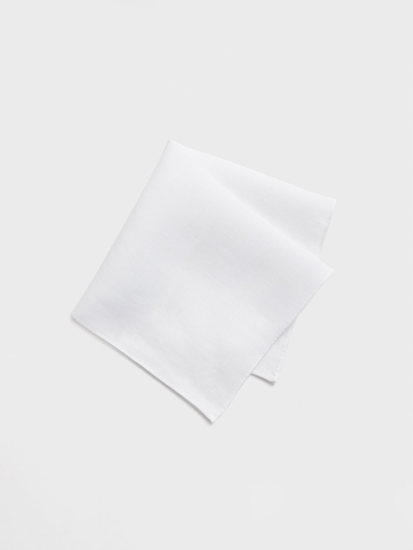 White Linen Pocket Square