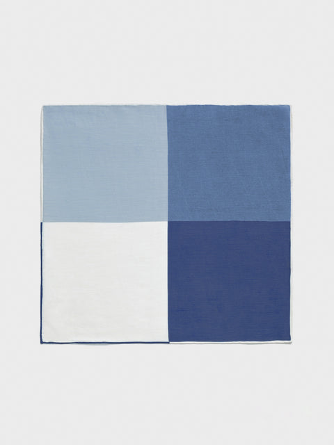 Blue Quad Pocket Square