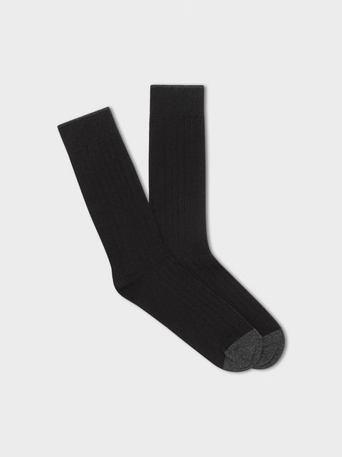 Solid Black Dress Sock