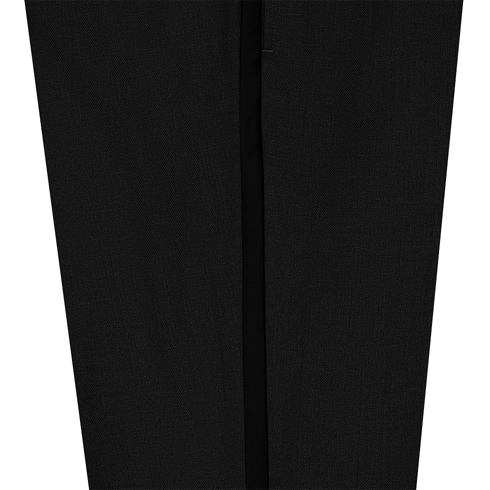 Shadow Black Linen Tuxedo Pants