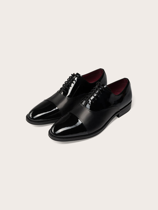 Cap Toe Shoes in Patent/Calf - The Black Tux - Buy New