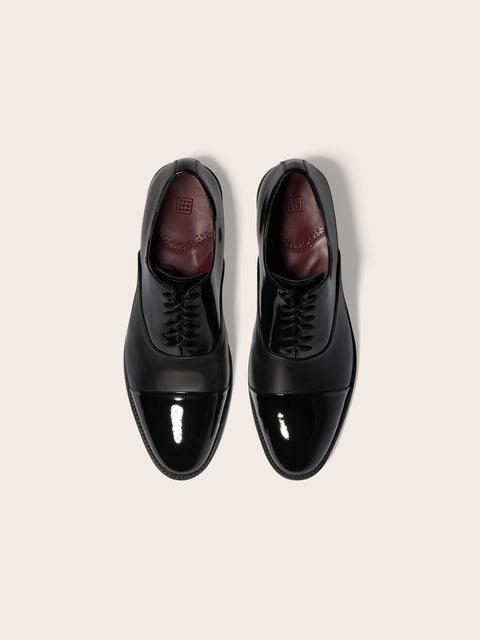 Cap Toe Shoes in Patent/Calf