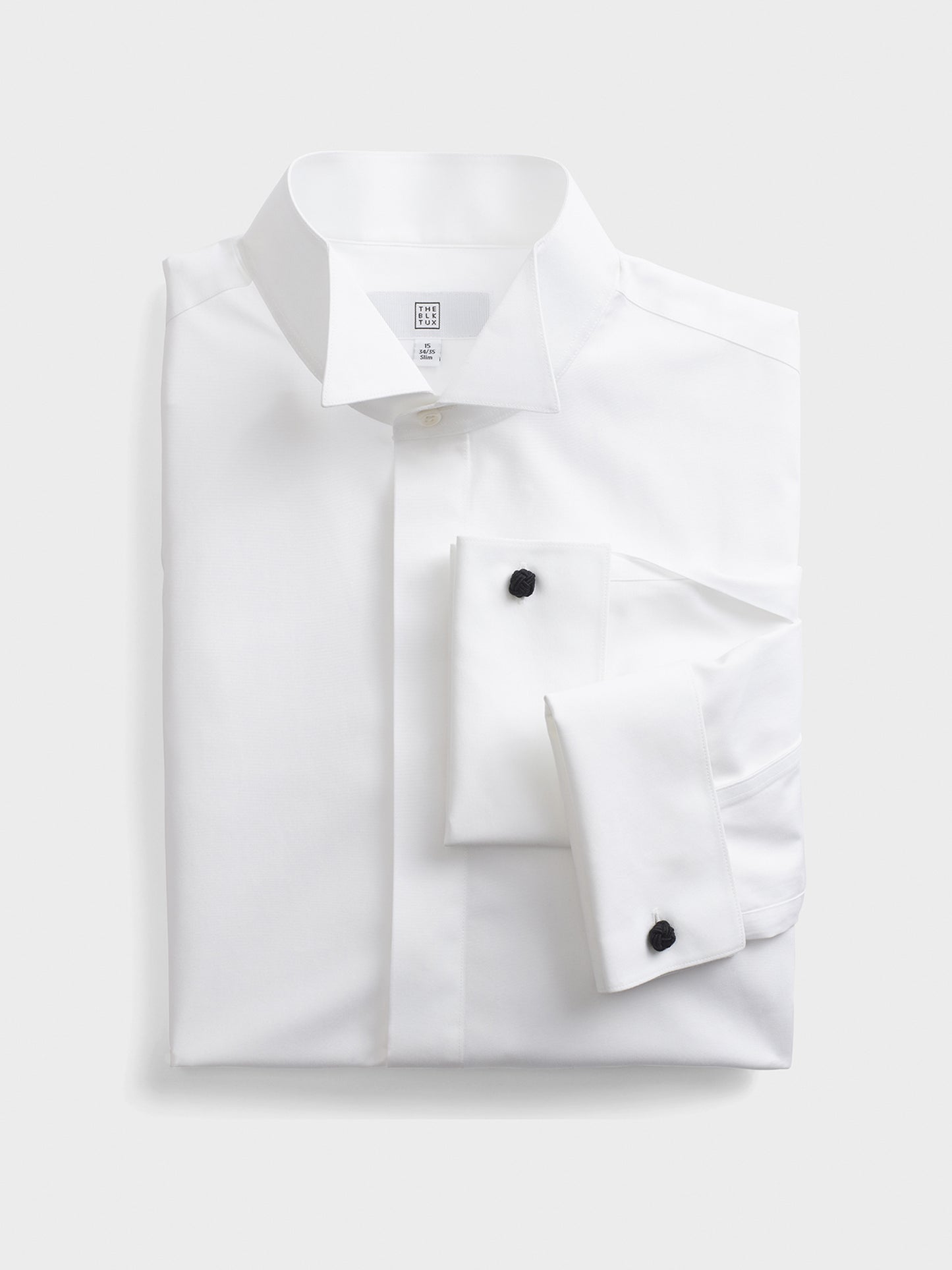 Wing Collar Fly-Front Dress Shirt - The Black Tux - Buy New