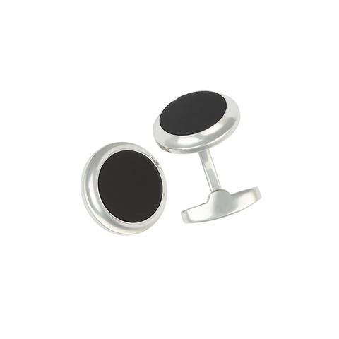 Silver Onyx Cufflinks