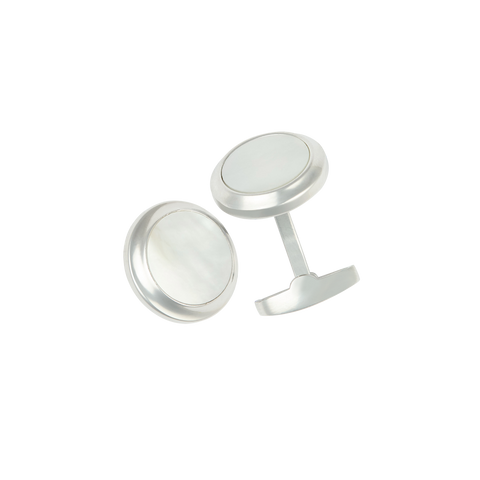 Silver Pearl Cufflinks