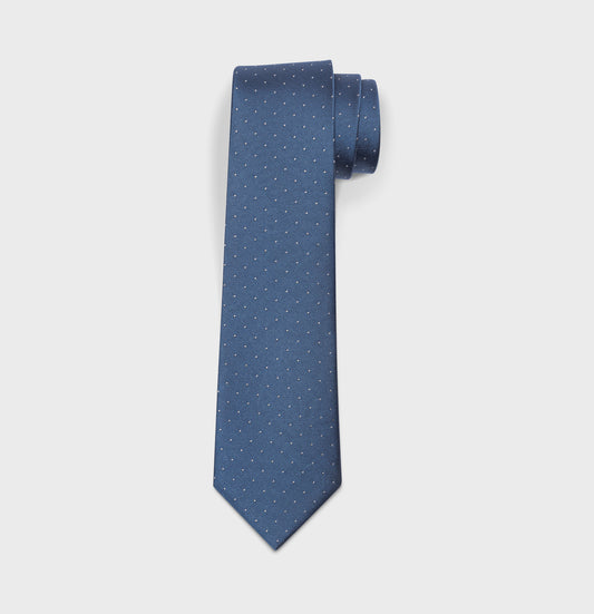 Steel Blue Pindot Necktie
