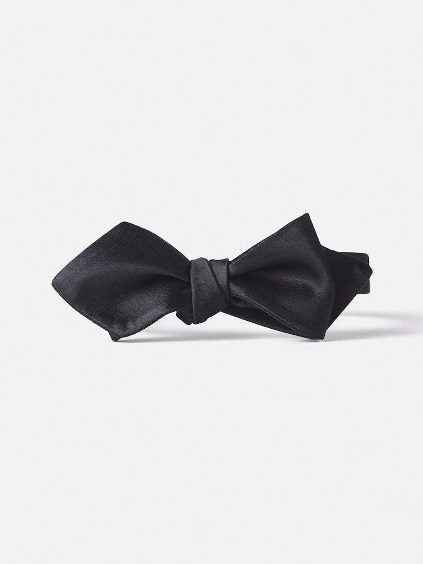 Black Satin Diamond Bow Tie