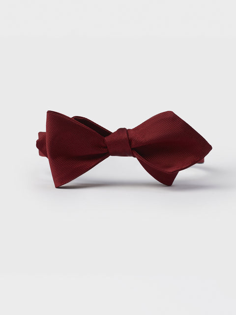 Ruby Silk Diamond Bow Tie