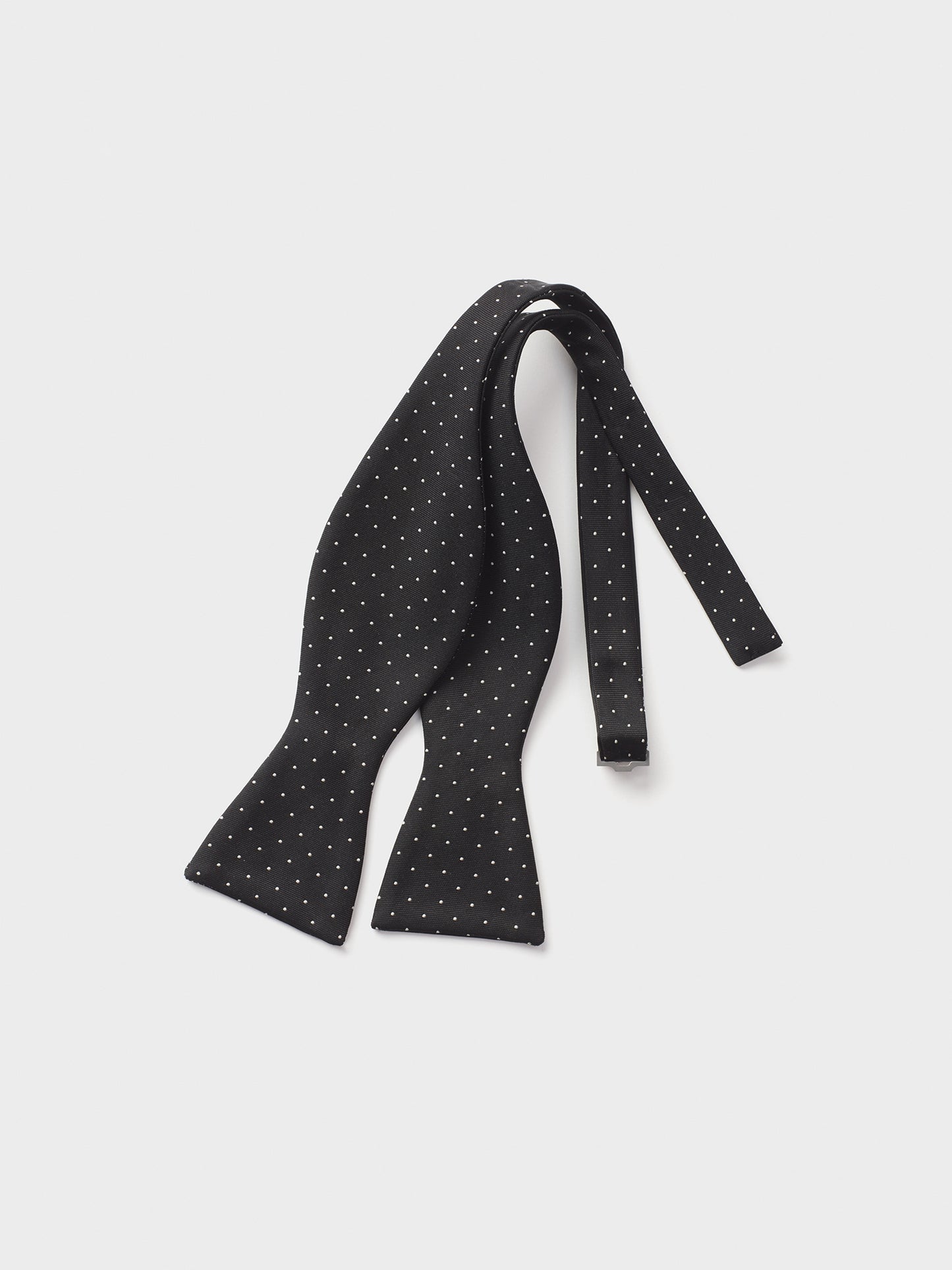 Black Pindot Silk Bow Tie - The Black Tux - Buy New