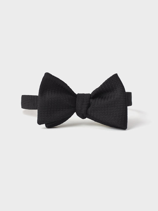 Black Textured Silk Bow Tie - The Black Tux - Buy New