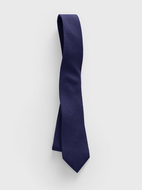 Navy Wool/Silk Necktie