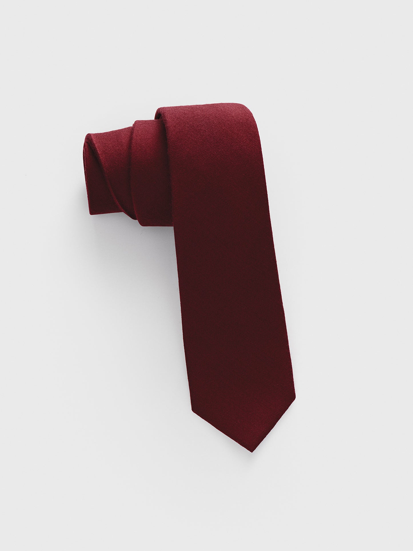 Burgundy Wool/Silk Necktie - The Black Tux - Buy New