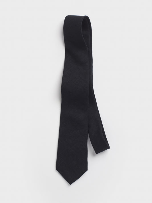 Black Linen Necktie - The Black Tux - Buy New