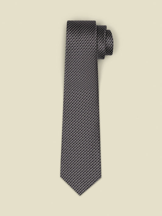 Black/Pewter Textured Necktie - The Black Tux - Buy New