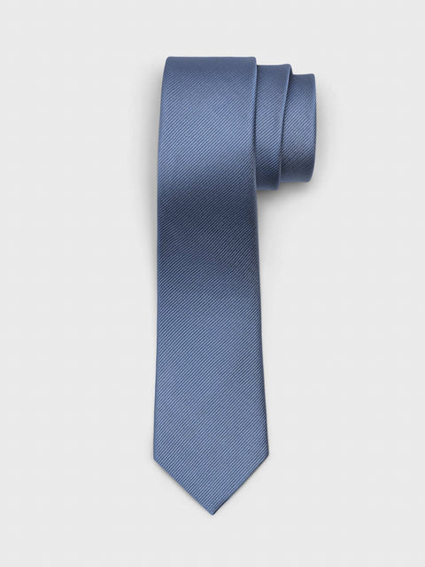 Steel Blue Silk Necktie