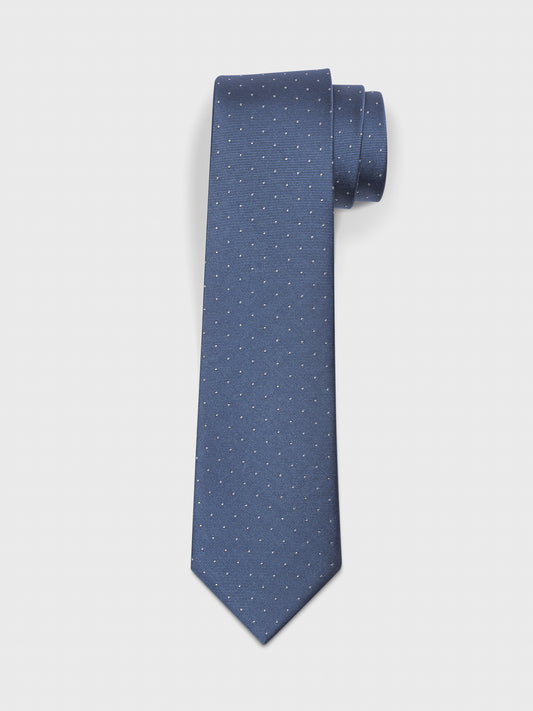 Steel Blue Pindot Necktie - The Black Tux - Buy New