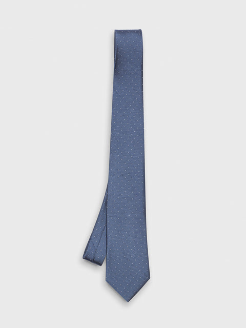 Steel Blue Pindot Necktie