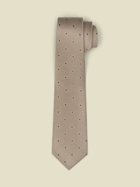 Taupe Dot Necktie