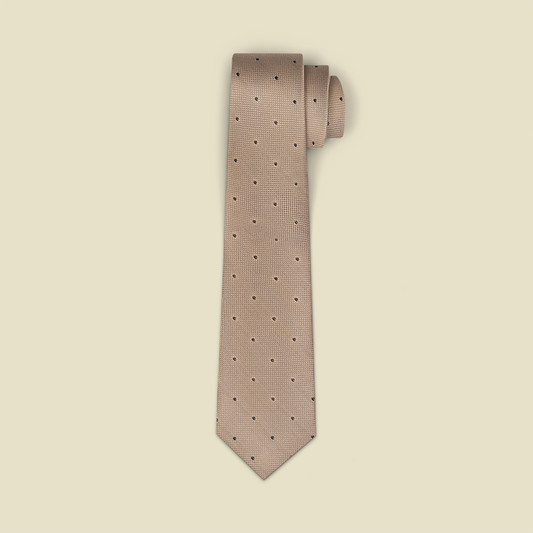 Taupe Dot Necktie