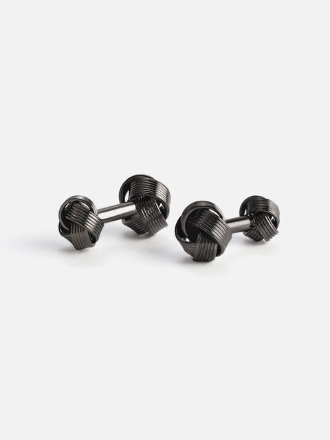 Black Brass Knot Cufflinks