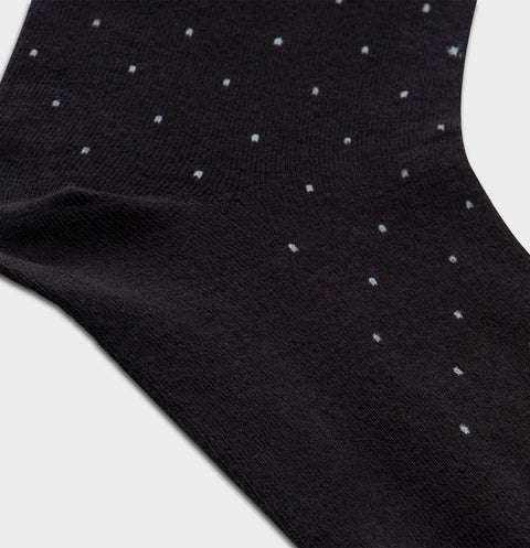 Black Pindot Dress Sock