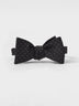 Black Pindot Silk Bow Tie