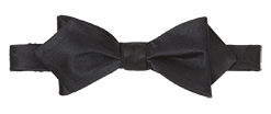 Black Satin Diamond Bow Tie