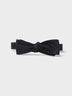 Black Satin Straight Bow Tie