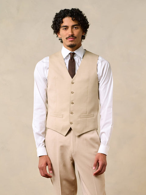 Essential Beige Suit Vest