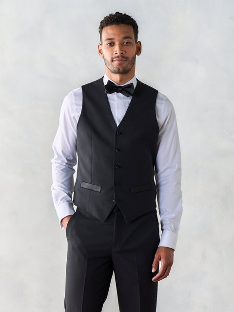 Essential Black Tuxedo Vest