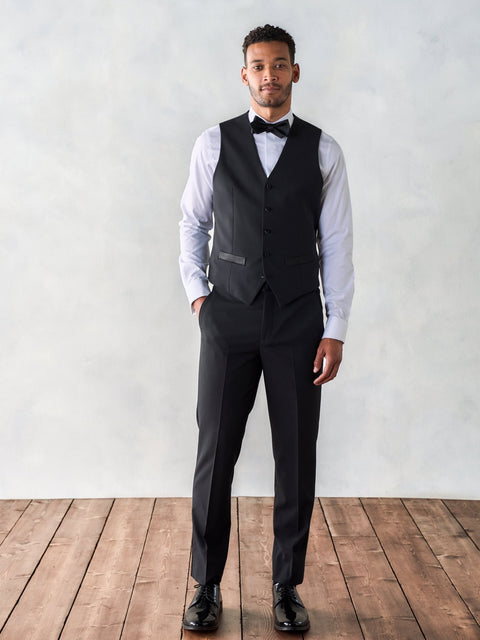 Essential Black Tuxedo Vest