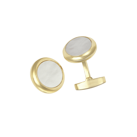 Gold Pearl Cufflinks