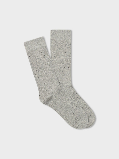 Light Grey Pindot Dress Sock