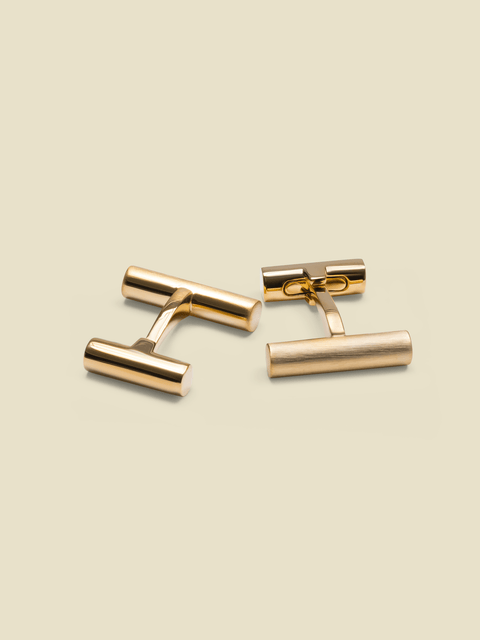 Matte Gold Bar Cufflinks