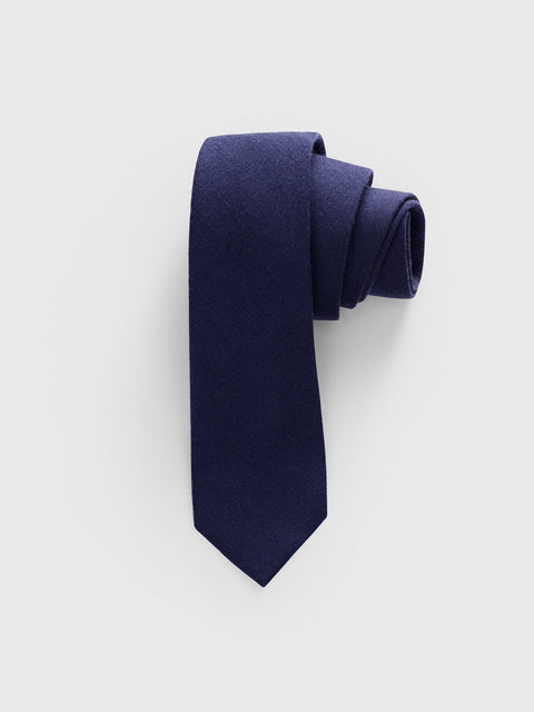 Navy Wool/Silk Necktie