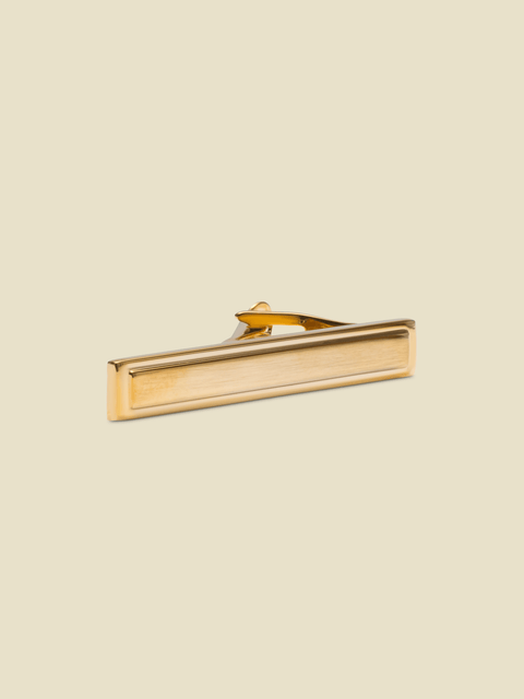 Picture Frame Brushed Gold Tie Bar